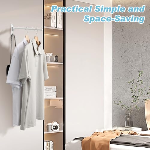 Alise Wall Mounted Drying Rack with Hook,Swivel Clothes Hanger,White,2 Pcs - color: White, size: 5005J (2 Pack)
