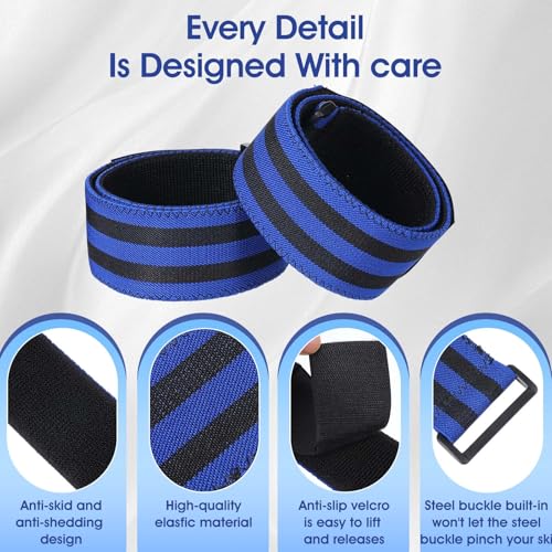 Blood Flow Restriction Band 2 Pack BFR Bundle Booty Bands Adjustable Exercise Glutes Occlusion Strap Best Fabric Resistance Bands for Women Men Glutes Hip Building Exercising Butt Squat Thigh Fitness