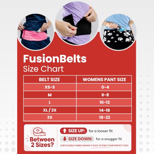 Fusion Belts Running Belt for Women & Men - Patented Side Zipper On Design - color: Camo, size: Large
