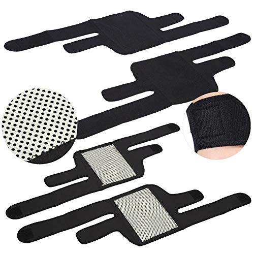 Knee Pads 1 Pair Knee Sleeve Adjustable Tourmaline Self-heating Magnetic Knee Protective Belt Knee Brace Strap Arthritis Brace Support Patella Stabilizer Support for Outdoor