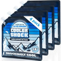 Cooler Shock Reusable Ice Packs for Cooler - Long Lasting Cold Freezer Packs for Coolers and Lunch Boxes - Cooler Ice Packs for Camping Gear, Fishing, Road Trips, Beach Must Haves - style: Medium - 4pk