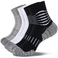 IRAMY Ankle Compression Socks for Men Plantar Fasciitis Relief 3/5 Pairs - color: X‑black+white+grey(3 Pairs), size: X-Large
