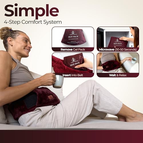 Sacred Weapon Microwavable Heating Pad for Period Cramps, Wearable Belt