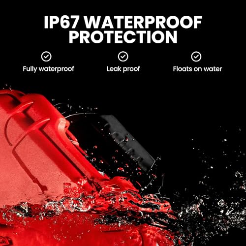 NANUK 903 - Small Waterproof First Aid Kit 78pcs – Pre-Stocked First Aid Emergency Kit with Bandages, Tick Removal Tool, and More – Dustproof, Impact-Resistant, Floats (7.4" x 4.9" x 3.1") – Red - size: 903 First Aid Kit – 90 Pcs