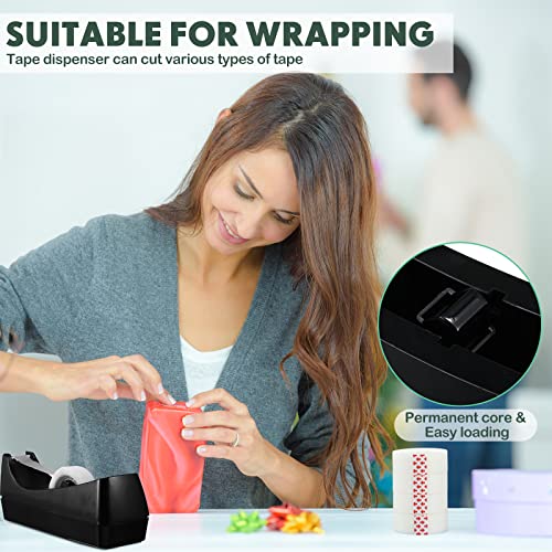 Yahenda 6 Pack Tape Dispenser Desk Bulk with 24 Rolls, Replacement Cores