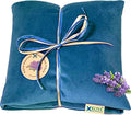 KOYA Naturals Soft Velvet Flax Seed Lavender Pillow Microwave Heating Pad - color: Turquoise