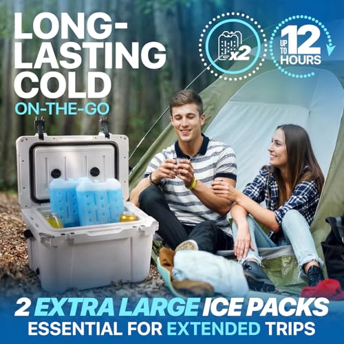 4 Pack Reusable Extra Large Ice Packs for Cooler, Long Lasting Freezer Packs for Camping, Beach, and Road Trips, Cooler Ice Packs BPA-Free Non-Toxic, 10.28"x 7.80" - size: XL 2-pack