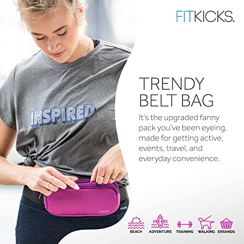 FITKICKS Fitzip Crossbody Fanny Pack, w Adjustable Strap - Purple - color: Purple