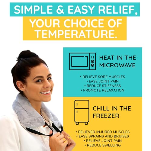 Versatile Microwavable Heating Pads for Neck Pain Relief, Back Pain, and Shoulder Pain Relief - Microwave Heating Pad for Cramps and Muscle Relief, Hot and Cold Reusable Pad - 1 Pack - Lavender Scent - style: Versatile Buddy with Lavender Aroma