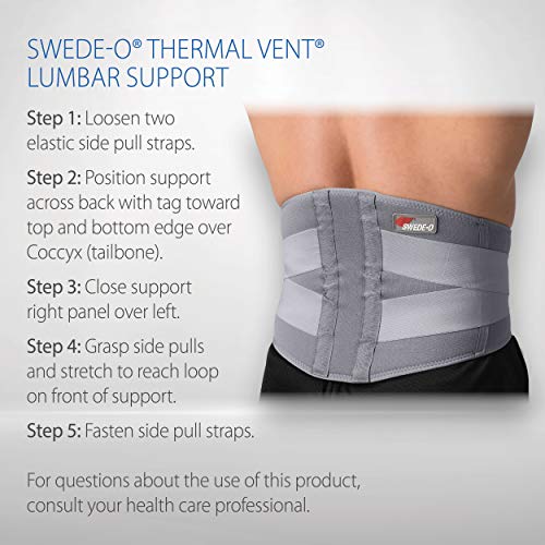 Lumbar Back Brace with Heat Therapy for Lower Back Pain Support, 2XL - size: 2Xlarge