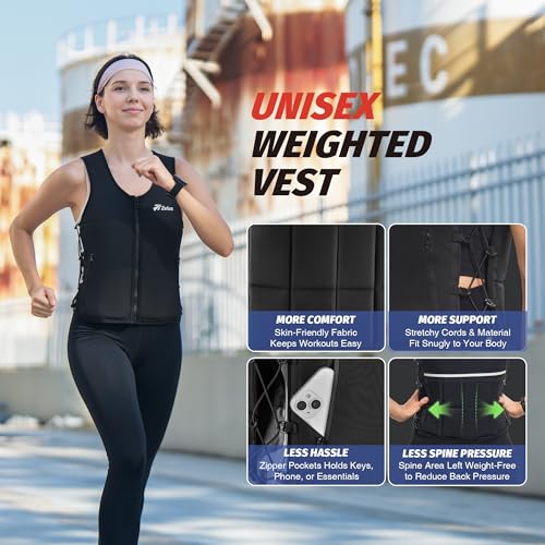 Zelus Weighted Vest for Women Men, Adjustable Z-Fit Slim Weight Vest 1-15lb - size: 15LB&M