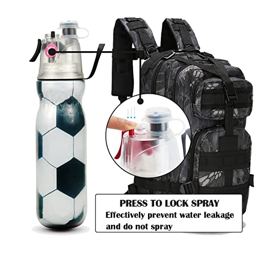 Sport Insulated Water Bottles - BPA-Free, Personalized Soccer Water Bottle - Help You Cool Down Quickly & Quench Thirst,Kids Water Bottle School Bike Squeeze Bottle for Gym Running (Football) - color: Football