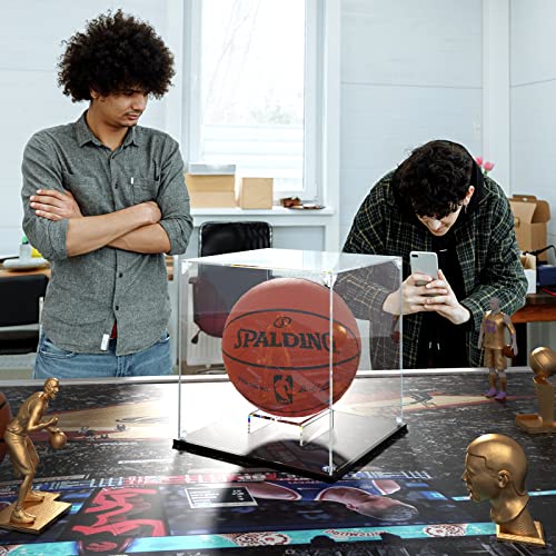 KOLIPI Basketball Display Case, Clear Acrylic Ball Box, 10.6x10.6x11.8 in - size: 10.6 x 10.6 x 11.8 inches