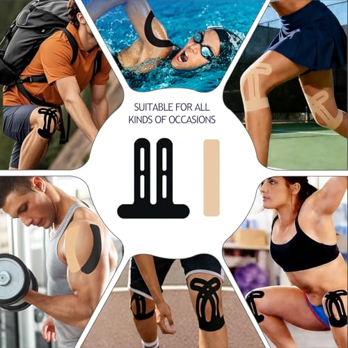 20 Pcs Kinesiology Tape for Knees Stability,Kinetic Tape Precut Strips
