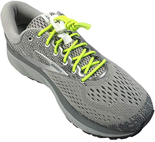 IBUNGEE LACES (Elastic No Tie Shoelaces (Made in the USA) - color: Neon Yellow, size: 22-inch