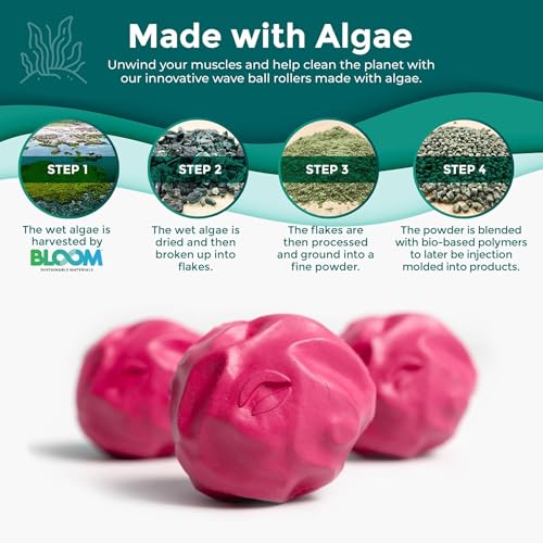 Oceanfoam Massage Ball Roller, Lacrosse Ball Massage Therapy, Hot Pink, 3pk - color: Pack of 3 (Hot Pink)