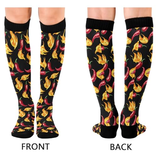 Wusikd Pirate Skulls Compression Socks for Women and Men Circulation Cute Long Socks for Athletic Running 1 - color: Multi 1