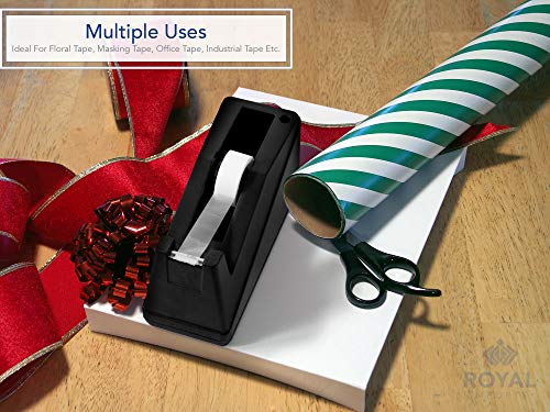 Royal Imports Desk Tape Dispenser (Fits 1" & 3" Core) Black