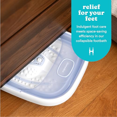 Homedics Collapsible Foot Spa with Heat, Bubbles & Vibration Massage