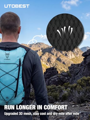 UTOBEST Running Vest Lightweight Hydration Pack 10L UTR110 - color: Purple (Vest Only), size: XL (Chest Size:40-45inch)