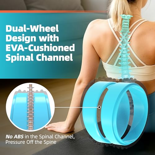 GymCope 10in Back Roller, Foam Roller for Exercise, Spine-Safe Groove