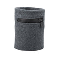Suddora Zipper Wrist Pouch - Sweatband/Wristband Wallet for Keys, ID, Cards, Cash - color: Grey