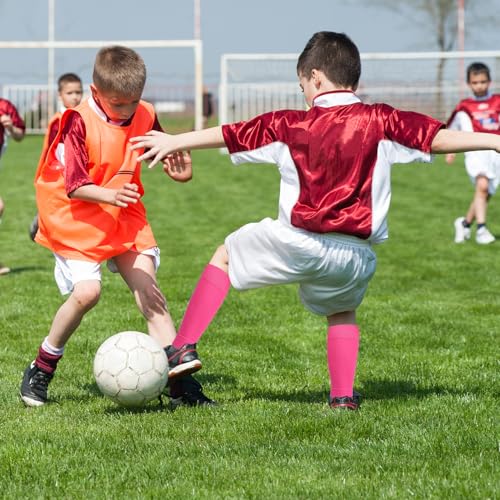 2 Pack Pro Soccer Leg Sleeves Socks/Compression for Calf - over the calf,ootball, baseball, basketball,rugby - color: Pink