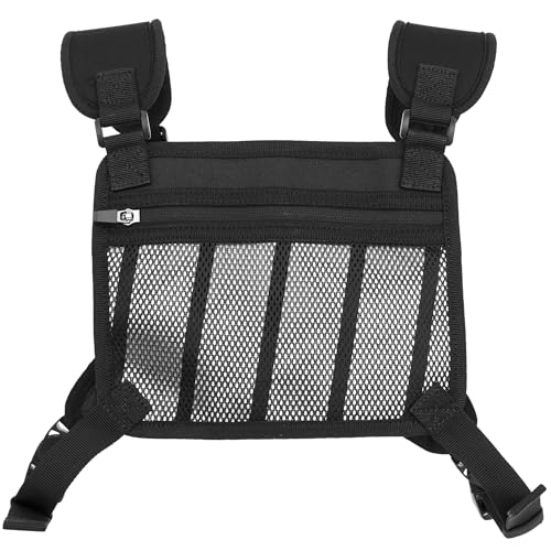 WOLF TACTICAL Men Chest Pack - Lightweight Running Vest, Water Resistant, Black