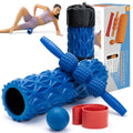 SUBCULTUREPICK 5 in 1 Foam Roller Set High Density Deep Tissue Massager - color: Pure Blue