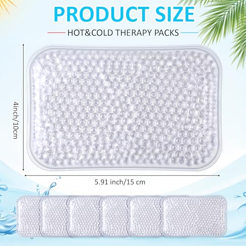 Trelaco 24 Pcs Clear Gel Bead Ice Pack 4 x 6 Inch Reusable Hot Cold Pack - color: Clear