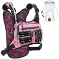Zelvot Running Vest with 2L Water Bladder, Hydration Backpack, U.S. Design Patent, Lightweight Hydration Pack with Gear Holder, Reflective Chest Pack for Men Women - color: Camo Pink, size: Medium-Large