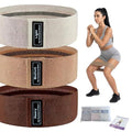 LEZER Premium Fabric Resistance Bands, Exercise Workout Bands, Heavy Duty, Glutes, Legs, Strength Training, Pilates, Yoga, Extra Long, Women & Men, with Guide, Set of 3 (40/60/80 lbs)
