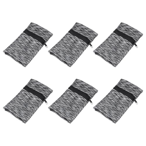 Wrist Pouch Wrist Wallet Wristband with Zipper - color: Dark Gray