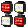 Bike Lights Front and Back Set for Night Riding,Rear Bicycle Light - color: Black, size: 4Pack