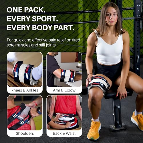 an Ice Bag that is Fillable, Reusable & Wearable - Instant Cold and Heat Therapy for Shoulder, Knee, Elbow & Back Pain Relief - Injuries, Inflammation & Recovery - 7.5" x 18" -White - color: White