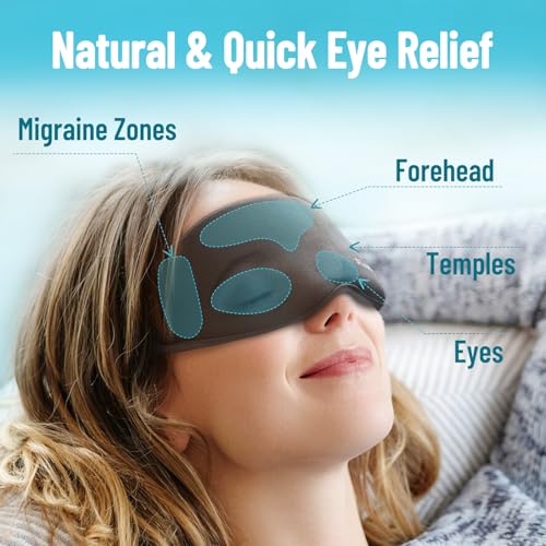 Cooling Eye Mask for Puffy Eyes, Ice Eye Pack After Surgery Relief - Reuable Cold Compress for Dry Eye - Comfortable Perfect Fit Gel Sleep Mask (Black of 3D) - color: Black of 3d