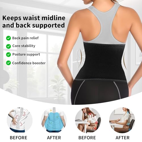 LKV Waist Trainer for Women, Sweat Band for Stomach Weight Loss - size: XX-Large