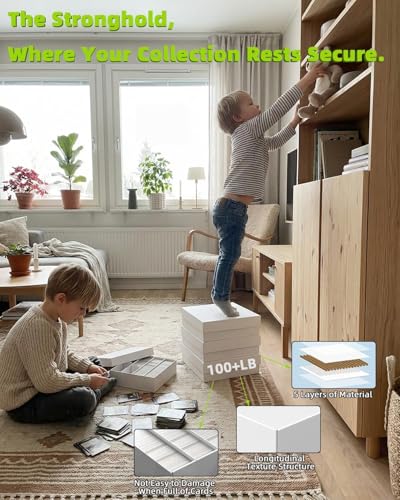 Card Storage Bbox, 4 Row Card Box for Standard Card with Card Stoppers 1Pcs - size: 1 piece 14in for Standard