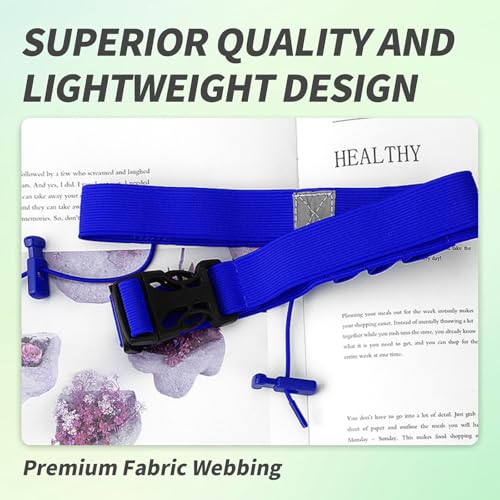 Stretch Fit Triathlon Number Belt No Pins Needed Comfortable Running Race Belt with Bib Holder for Marathon & More Blue - color: Blue
