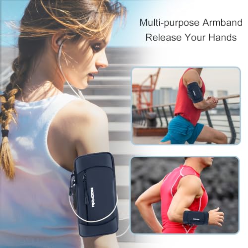 Phone Holder for Running Lightweight Armband for Men Women 7.5" Blue - color: 03-Blue