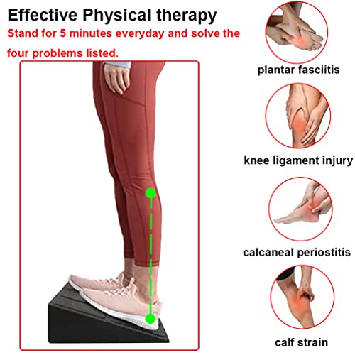 Squat Wedge Block Adjustable Slant Board, Heavy Duty 3pcs Foam Foot Ankle Knee Stretcher Leg Extender, Incline Platform Ramp For Heel Elevated Exercise and Calf Raise