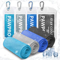 4 Pack Cooling Towels, Soft Breathable Cooling Towels for Neck and Face - color: Light Blue/Royal Blue/Black/Grey