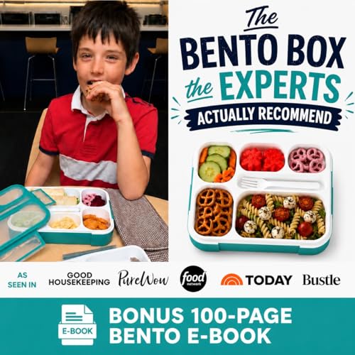 kinsho Bento Lunch Box, Ice Pack Insulated Bag for Kids, Boys, Girls, Teal - color: Teal