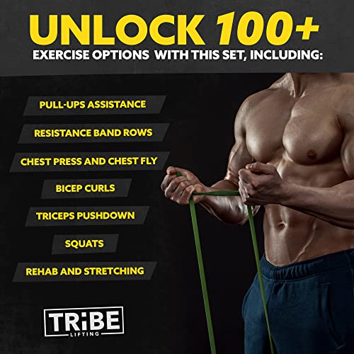 Long Resistance Bands Set, 5 Pull Up Assistance Bands for Working Out - color: Green 2