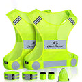 GoxRunx 2 Pack Reflective Vest Running Gear Ultralight Runner Safety Vest+Armbands & Bag
