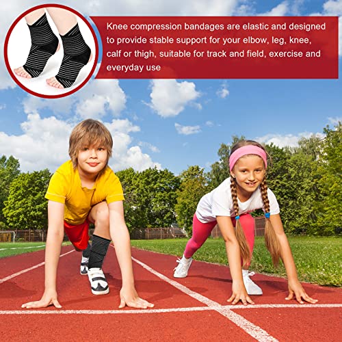 Junkin 2 Pairs Kid's Ankle Support Brace, Neoprene Sleeve, Black - color: Black