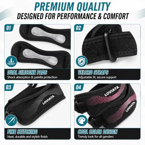1Pack Green Dual Patella Knee Strap, Knee Pain Relief Support - color: Green