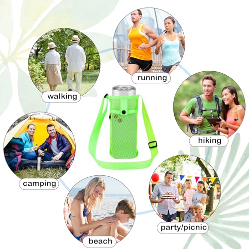 Mumufy Water Bottle Sling Holders Crossbody with Zipper Pouch Strap