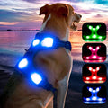 YFbrite Light Up Dog Harness - USB Rechargeable LED, Reflective, Comfortable Adjustable With Different Sizes (Blue, Small)