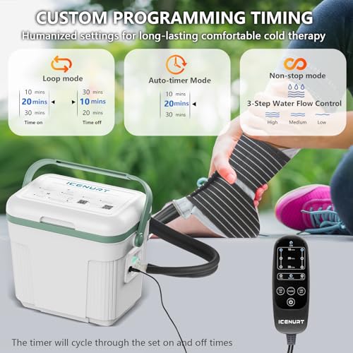 Programmable Timer Ice Machine for Knee After Surgery w/Quiet Pump